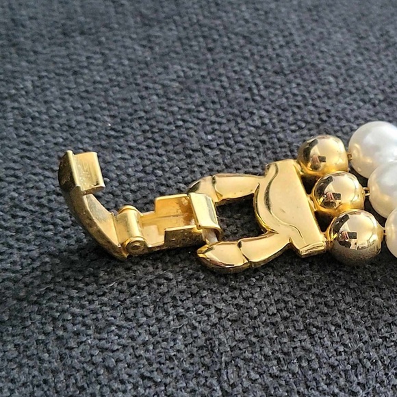 Vintage OPTICKS Celebrity Watch Quartz Pearl Gold Tone Stainless Steel Base - Picture 6 of 13